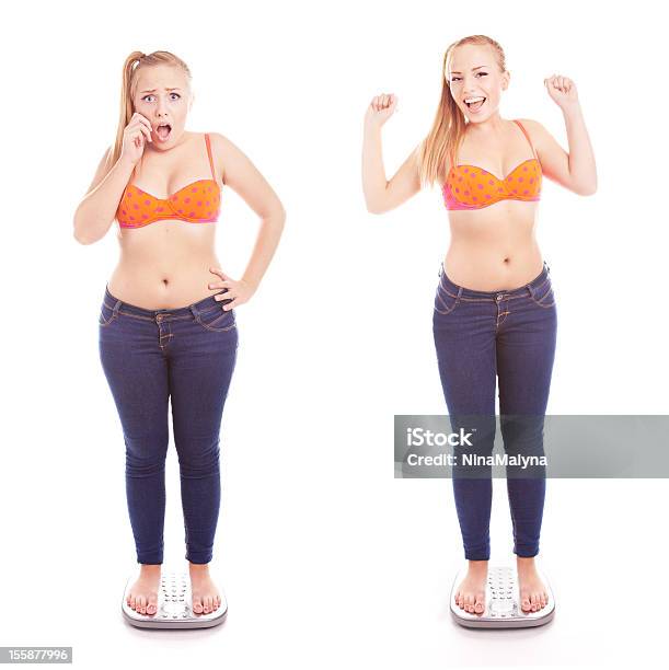 Before And After A Diet Stock Photo - Download Image Now - Before and After, Dieting, Women