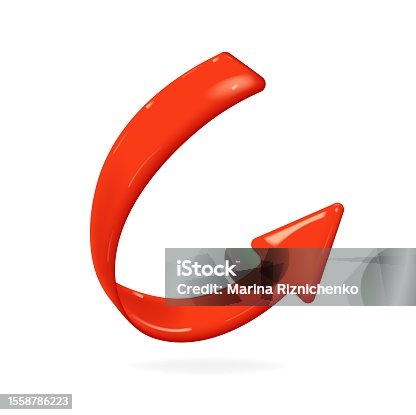 istock 3D arrows realistic icon vector concept. Trendy modern design illustration isolated 1558786223