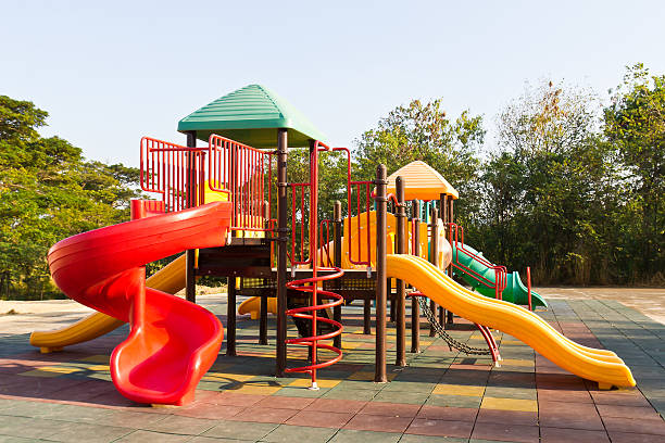 istock Colorful children playground in a park 155884845