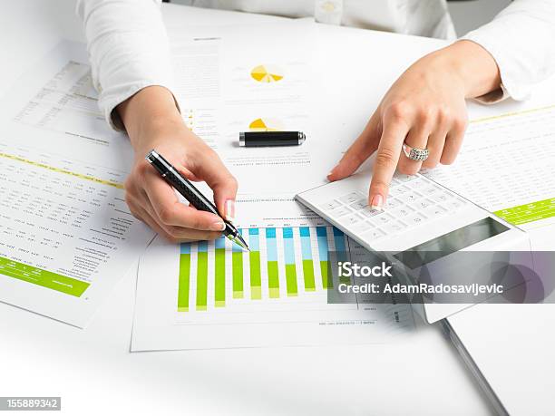 Business Data Analyzing Stock Photo - Download Image Now - Analyzing, Business, Calculator
