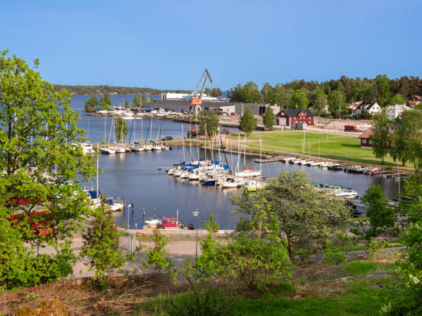 istock Sailboat marina in Amal, Sweden 1558896929