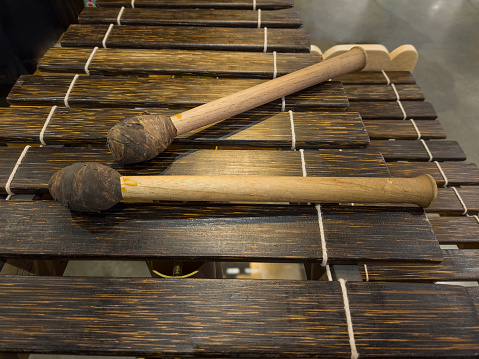 Musical instrument marimba de chonta or macana