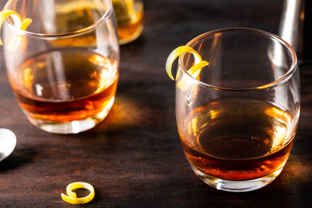 istock Alcoholic bourbon whiskey Sazerac Cocktail 1558981434