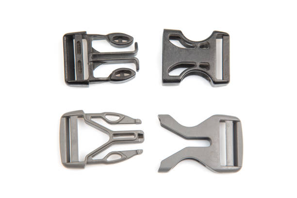 istock Fastex plastic clip for backpacks, bags, nylon belts on a white background. items and accessories for clothing and fixing tourist equipment 1559043047
