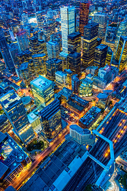 istock Toronto financial district cityscape at dusk 155906335