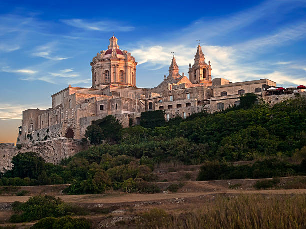 Mdina at Dusk stock photo