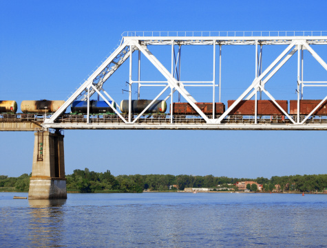 Railway bridge over the river