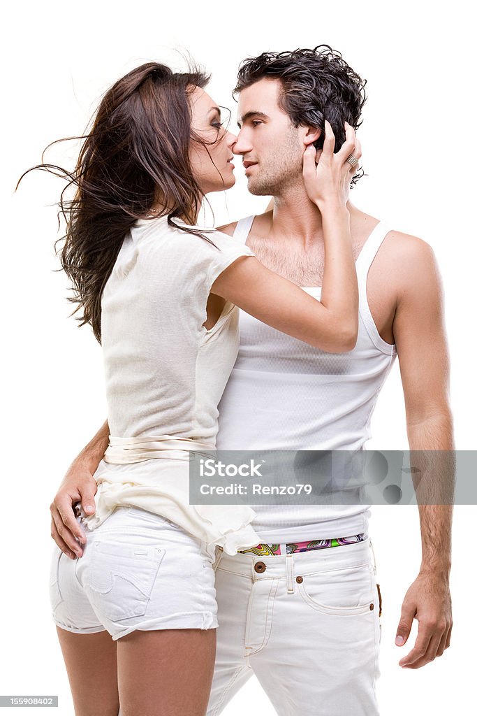 Passionate couple (белом платье съемки - Стоковые фото Белый роялти-фри