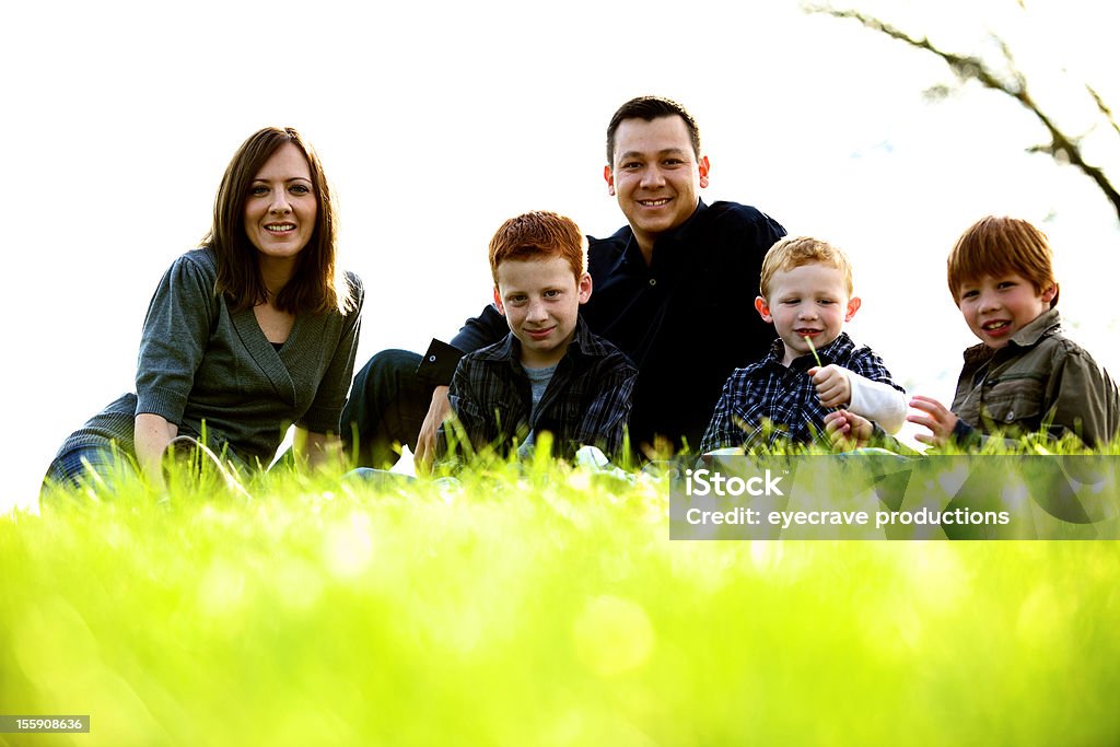 nuclear Familie Eltern, Geschwister Jungen - Lizenzfrei Attraktive Frau Stock-Foto