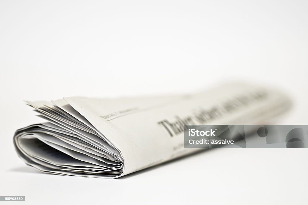 newspaper rolled side front view  Newspaper Stock Photo