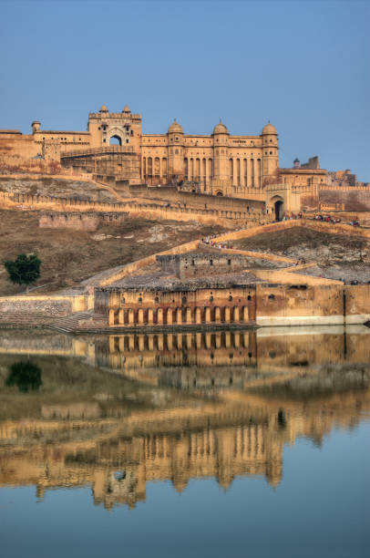 Wcześnie rano obraz Bursztynowy Fort w Jaipur – zdjęcie