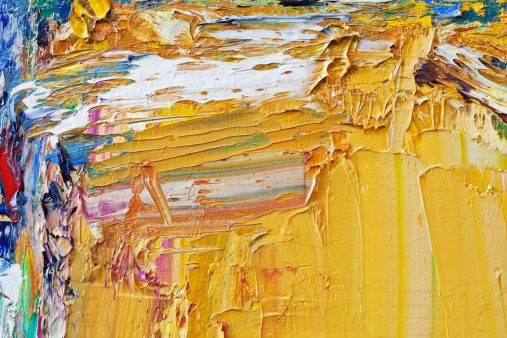 Abstract, yellow, orange  painted background texture. 
