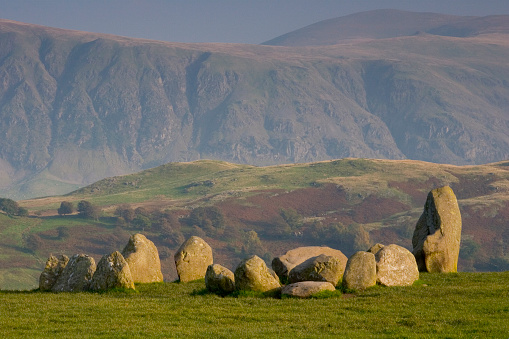 Castlerigg Stone Circle and Low Rigg and Clough Head in the background
