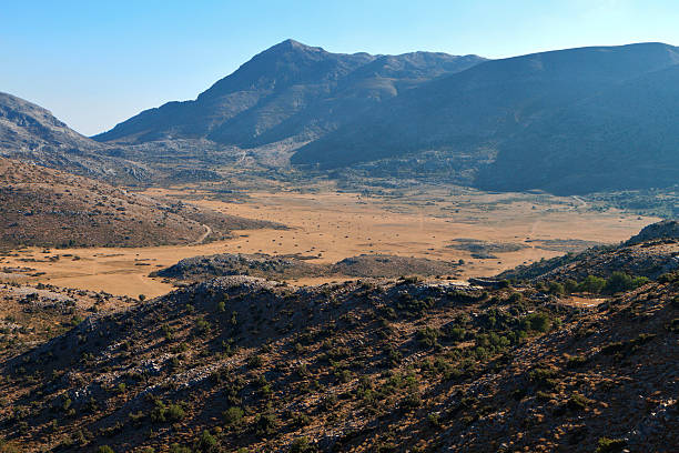 Psiloritis mountain and the Nida plateau at Crete island in Greece