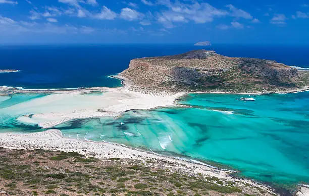Balos bay at Crete island in Greece. Area of Gramvousa.