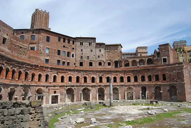 Photo of Trajan Market view. Rome.