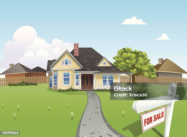 Dream Home For Sale Stock Illustration - Download Image Now - Community, House, Rural Scene