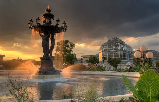 Sunset at the Bartholdi Fountain, Washington, D.C.