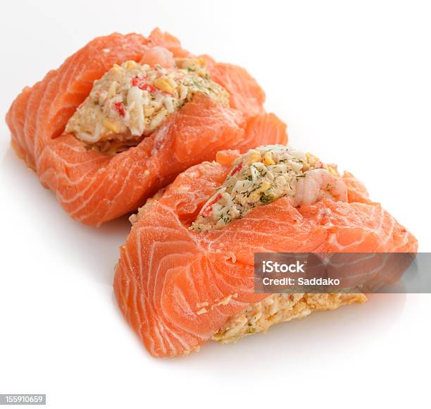 Gefüllte Lachs Stockfoto und mehr Bilder von Gestopft - Gestopft, Lachs - Meeresfrüchte, Roh