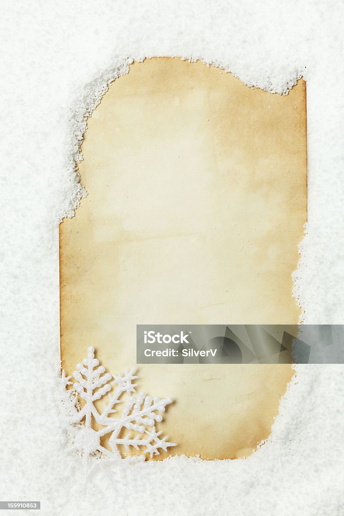 Neve coberta de papel - Foto de stock de Antigo royalty-free