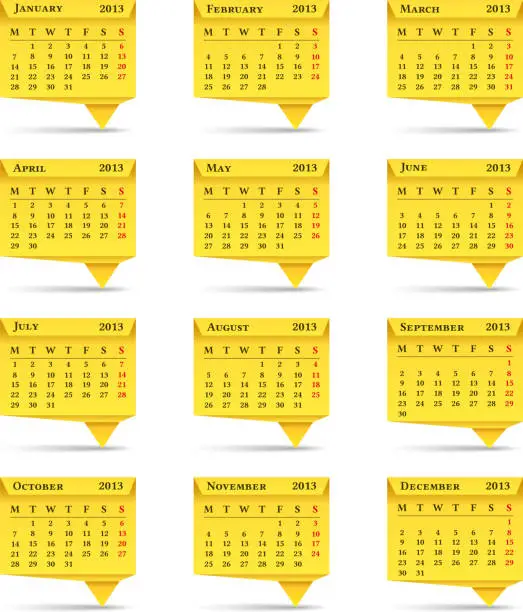 Vector illustration of Calendar 2013