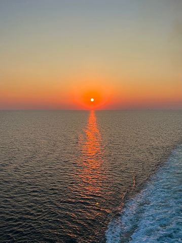 Sunset on Ocean Horiozon - Cruising