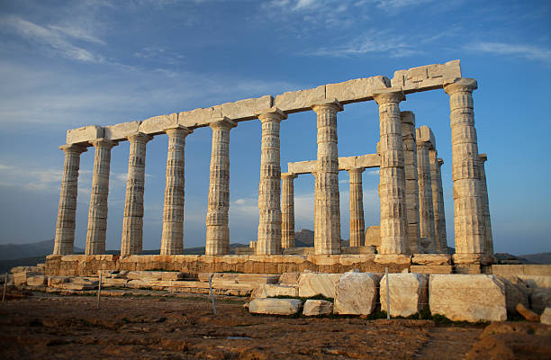 Templo de Poseidon - foto de acervo