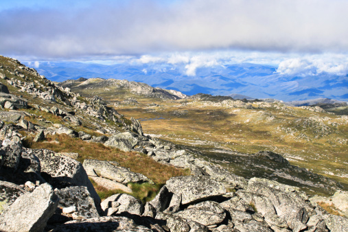 view from near the summit of mount kosciuszko