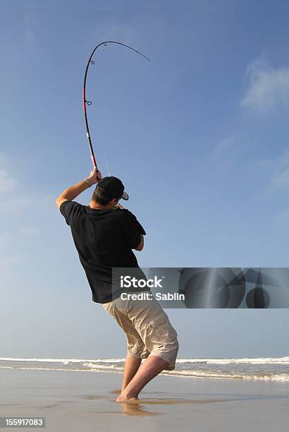 Pesca De Praia - Fotografias de stock e mais imagens de Pesca de Água Doce - Pesca de Água Doce, Cana de Pesca, Pesca