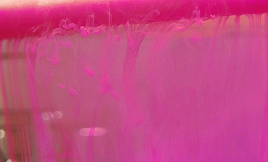 Pink colour in water
