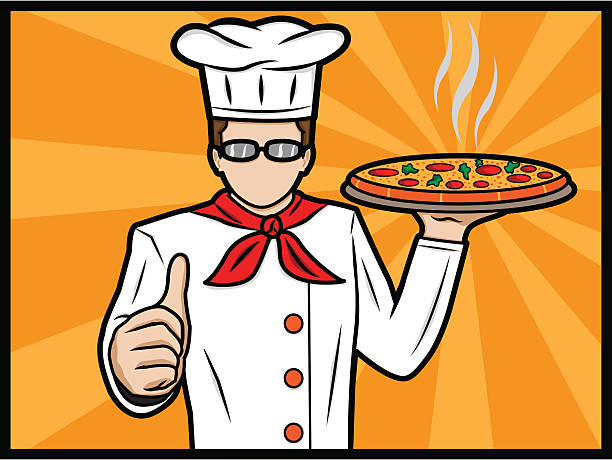 Chef Showing Thumbs Up vector art illustration