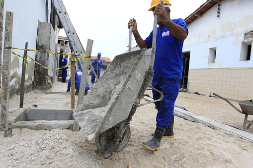 itabuna, bahia, brazil - may 9, 2023: Construction of full-time public school in the city of Itabuna in southern Bahia.