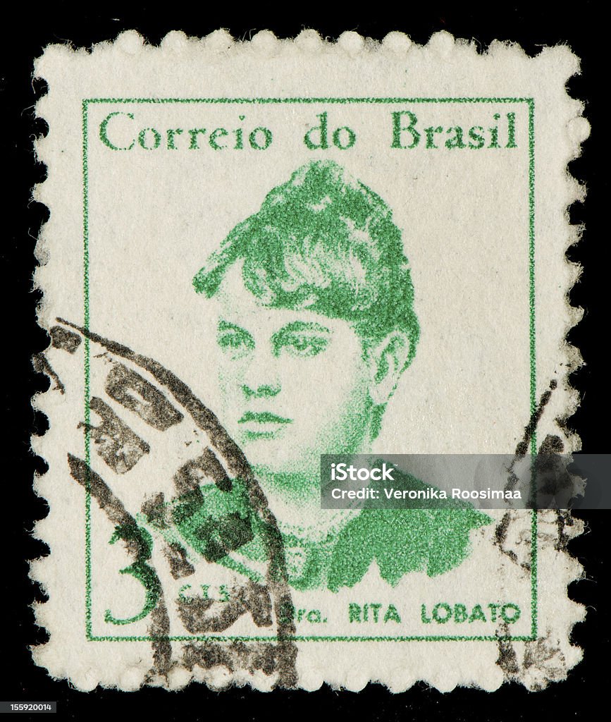 Brazilian Stamp With Rita Lobato Stock Photo - Download Image Now ...