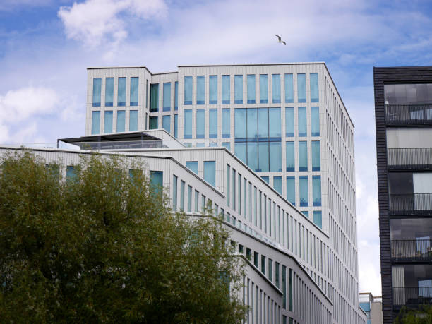 istock Low angle view of buildings against cloudy sky 1559299304