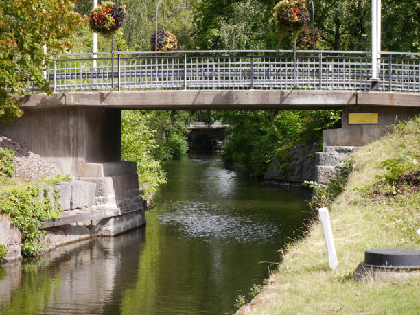 istock A small bridge over a canal during the summer 1559343854