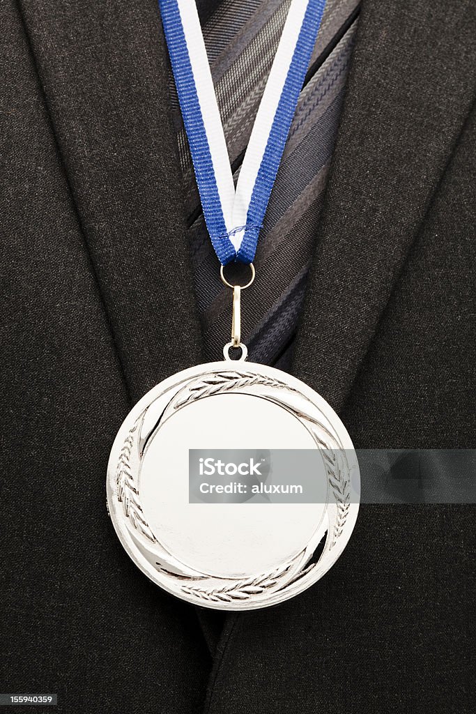 Серебряная медаль - Стоковые фото Бизнес роялти-фри