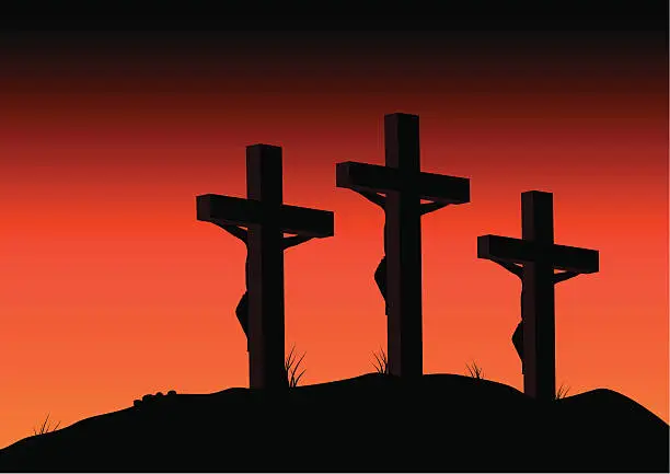 Vector illustration of Crucified