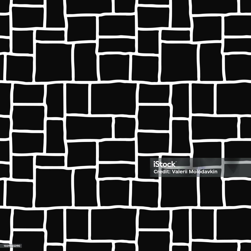 Stone Blocks Seamless Pattern Wall Design Stock Illustration - Download ...