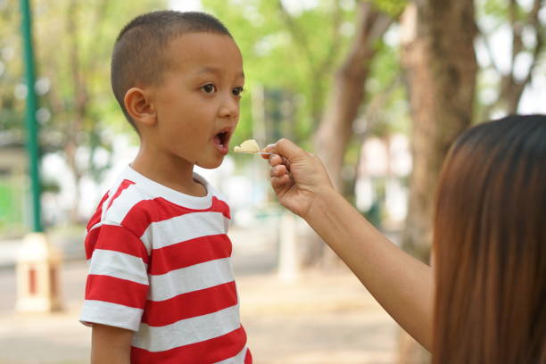 istock The boy ate ice cream that his mother gave him. 1559458543