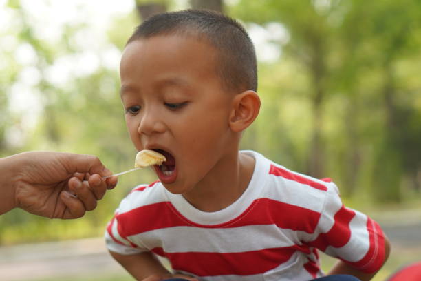 istock The boy ate ice cream that his mother gave him. 1559459053