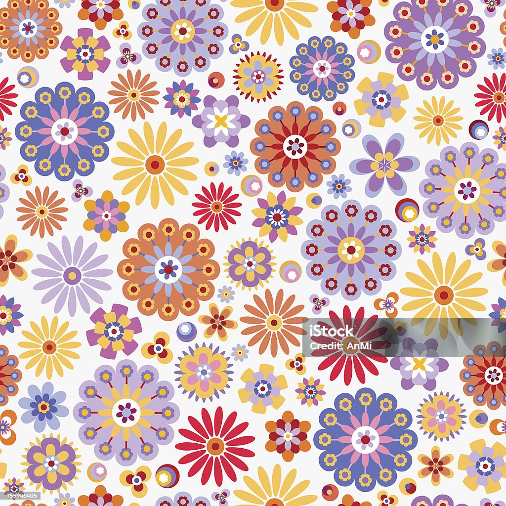 Bezszwowe kwiatowy wzór - Grafika wektorowa royalty-free (Abstrakcja)