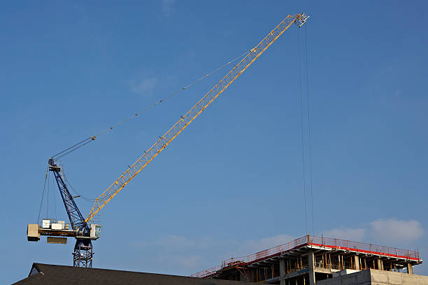 crane on a building site stock photo