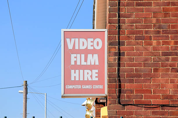 video film hire sign