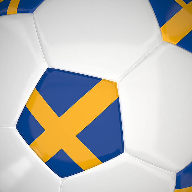 istock Sweden flag on 3d Football 155952606