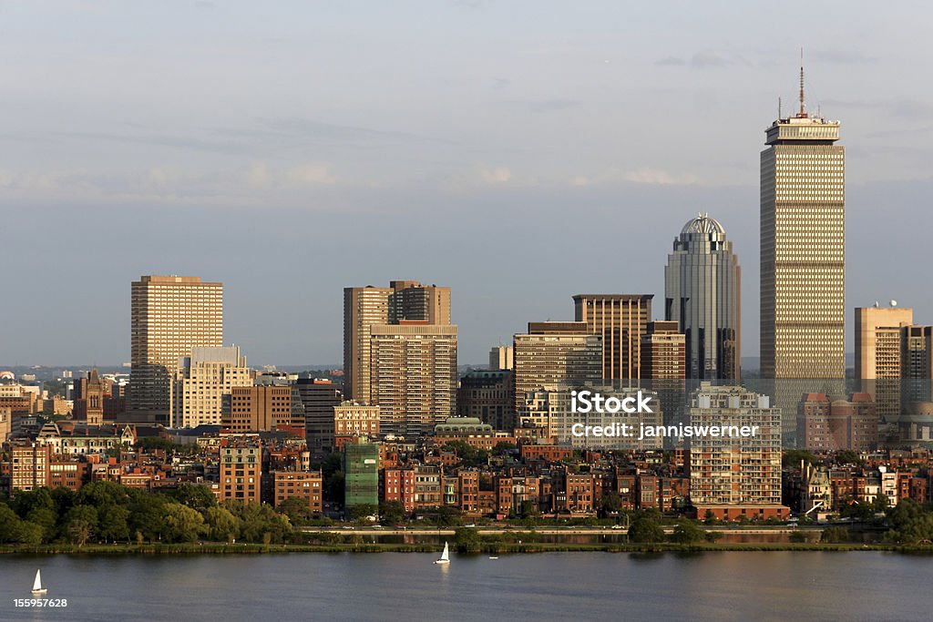 Boston Back Bay de la ville dans l'après-midi Dimanche - Photo de Boston - Massachusetts libre de droits