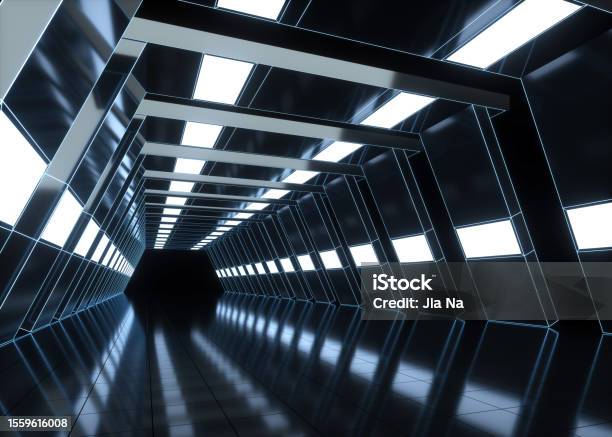 Scientific And Technological Indoor Space Stock Photo - Download Image Now - Futuristic, Spaceship, The Way Forward