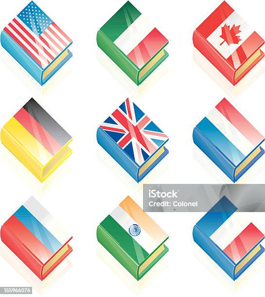 Internationale Sprache Symbole Stock Vektor Art und mehr Bilder von Bildung - Bildung, Britische Flagge, Buch