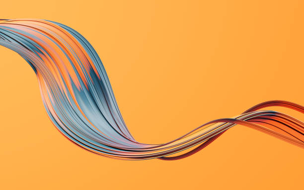 istock Flowing and twist geometry lines, 3d rendering. 1559672046