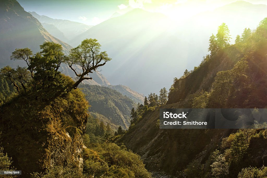 enchanted Nepal Landschaft - Lizenzfrei Anhöhe Stock-Foto