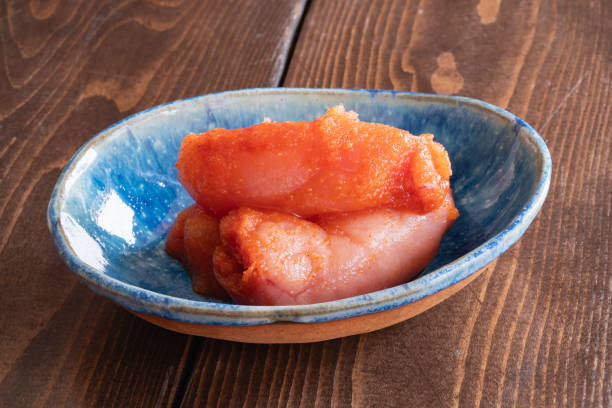 Mentaiko in Japan. Cod roe seasoned with chili pepper.